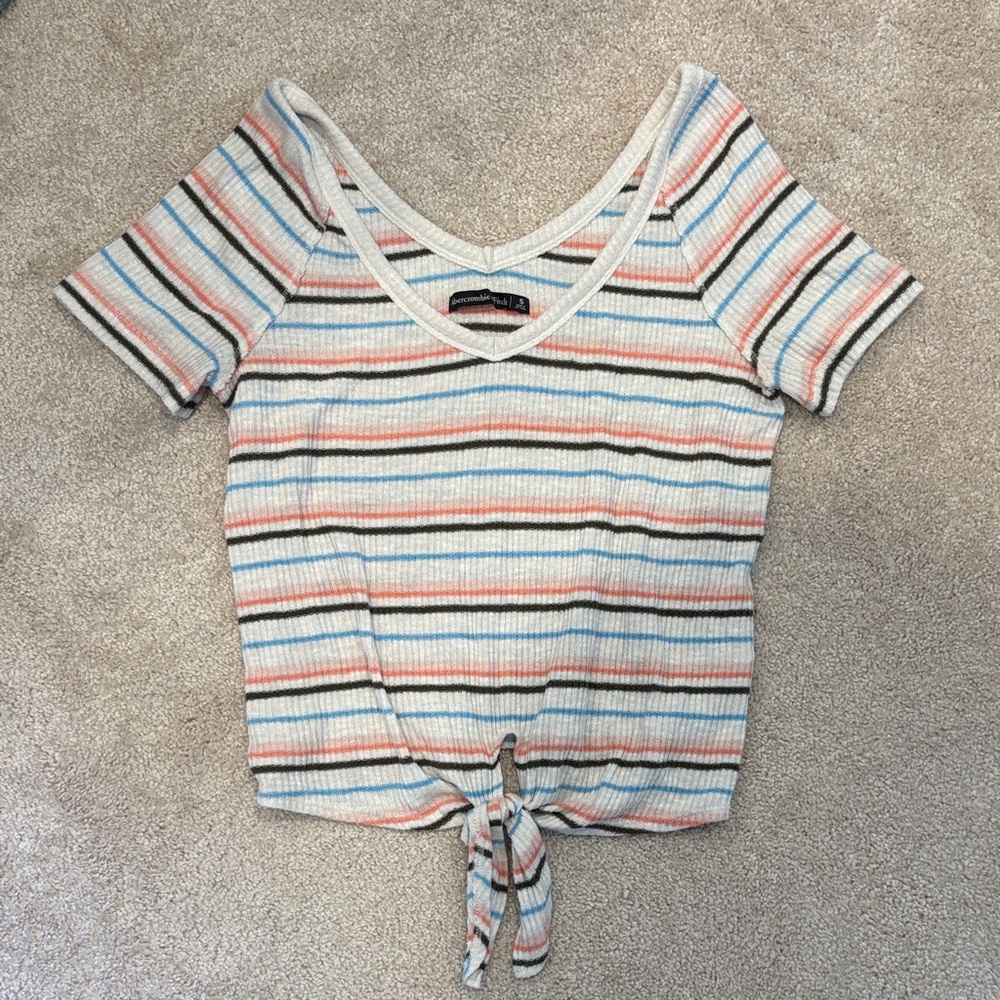 Abercrombie & Fitch Striped Crop Top - Multicolor